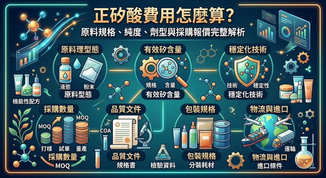 正矽酸費用怎麼算？原料規格、純度、劑型與採購報價完整解析