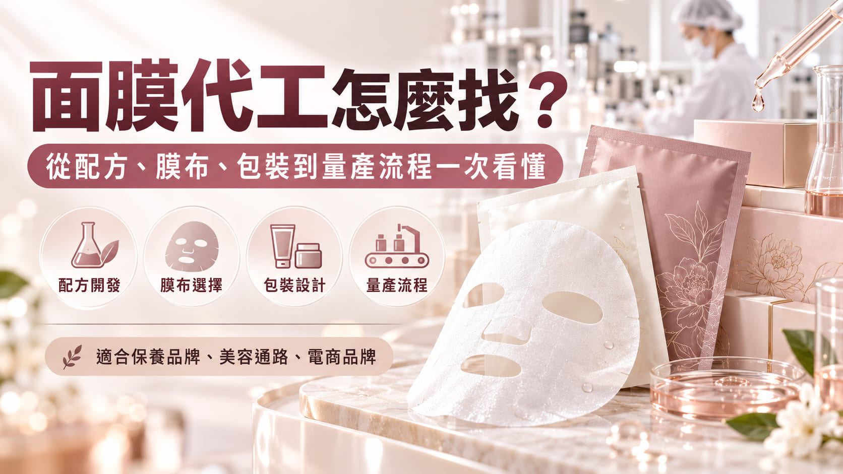 面膜代工怎麼找?從配方、膜布、包裝到量產流程一次看懂